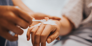 Person getting IV therapy at their Oklahoma City Chiropractors office